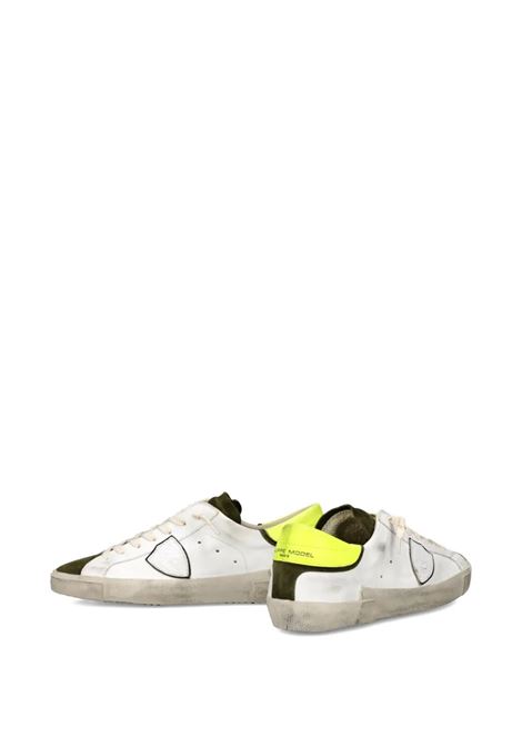 Sneakers Prsx Bianche, Nere e Giallo Fluo PHILIPPE MODEL | PRLUWX48